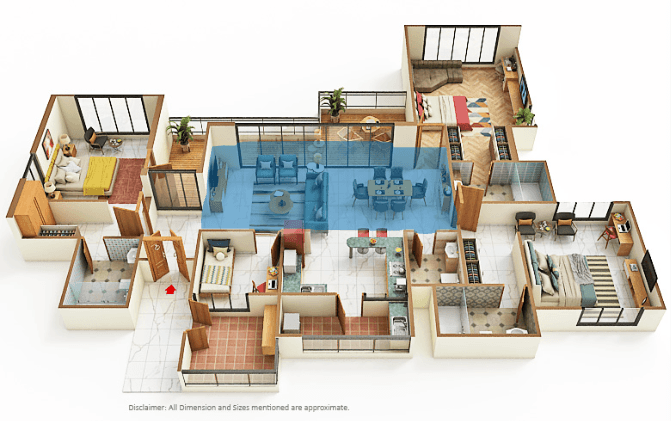 3BHK Floor Plan